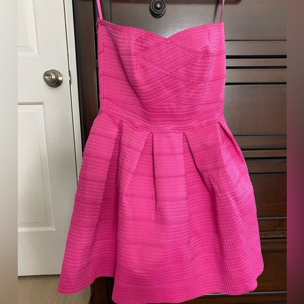 Hot Pink Strapless Dress Size Medium VGUC